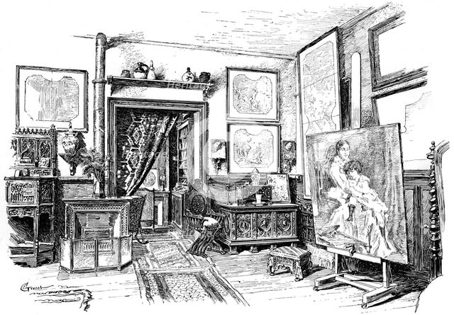 The smaller studio of Paul-Jacques-Aime Baudry, c1880-1882. Artist: Unknown