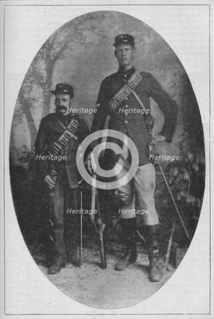 'The Smallest Man and the Biggest Man in the Boer Army', 1902. Artist: Unknown.