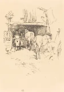 The Smith's Yard, 1895. Creator: James Abbott McNeill Whistler