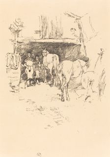 The Smith's Yard, 1895. Creator: James Abbott McNeill Whistler