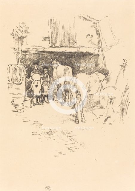 The Smith's Yard, 1895. Creator: James Abbott McNeill Whistler.