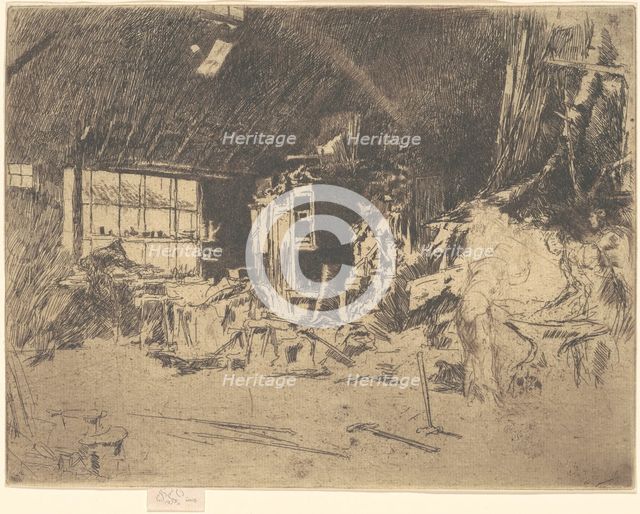 The Smithy, 1880. Creator: James Abbott McNeill Whistler.