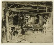 The Smithy, 1896. Creator: David Young Cameron