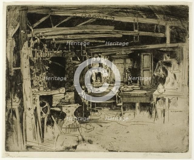 The Smithy, 1896. Creator: David Young Cameron.