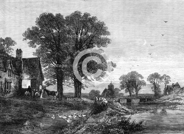 "The Smithy," by the late T. Creswick, R.A., 1870. Creator: Unknown.