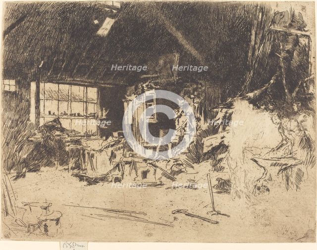 The Smithy, c. 1880. Creator: James Abbott McNeill Whistler.