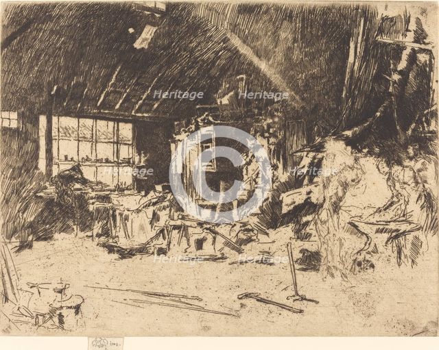 The Smithy, c. 1880. Creator: James Abbott McNeill Whistler.