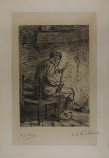 The Smoker, 1882. Creator: Jozef Israels