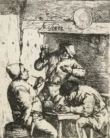 The smoker and the drinker, 1650?. Creator: Adriaen van Ostade