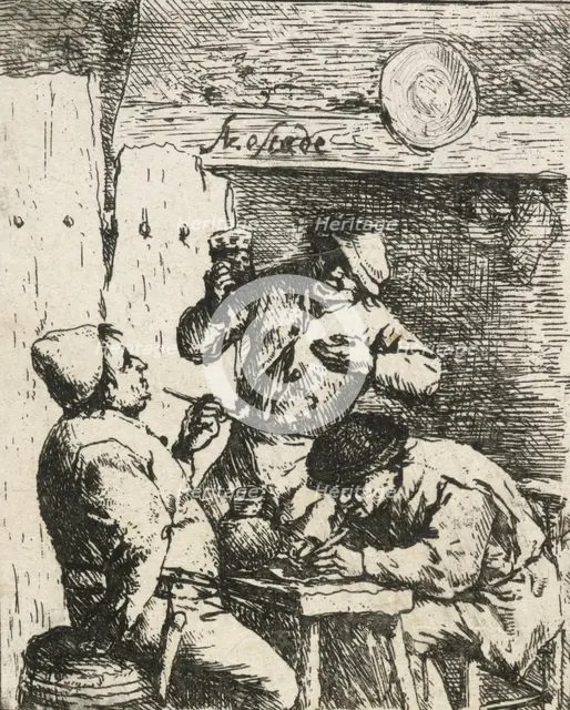 The smoker and the drinker, 1650?. Creator: Adriaen van Ostade.