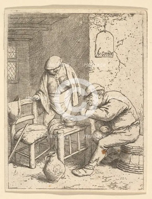 The Smoker and the Drinker, 1682 (?). Creator: Adriaen van Ostade.