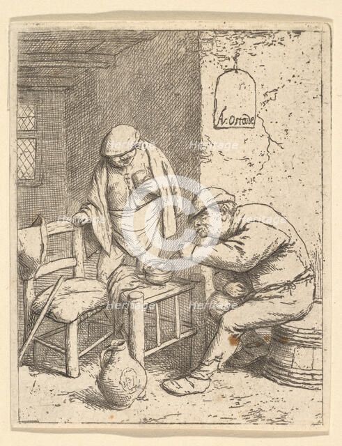 The Smoker and the Drinker, 1682 (?). Creator: Adriaen van Ostade.