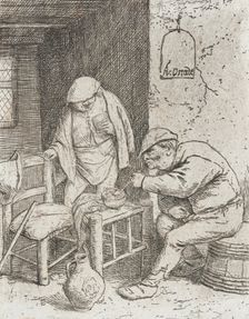 The Smoker and the Drinker, c1682. Creator: Adriaen van Ostade
