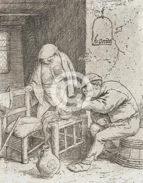 The Smoker and the Drinker, c1682. Creator: Adriaen van Ostade.