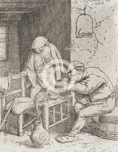 The Smoker and the Drinker, c1682. Creator: Adriaen van Ostade.