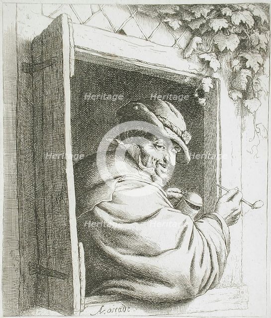 The Smoker at the Window, c1667. Creator: Adriaen van Ostade.