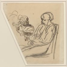 The Smoker. Creator: Honore Daumier