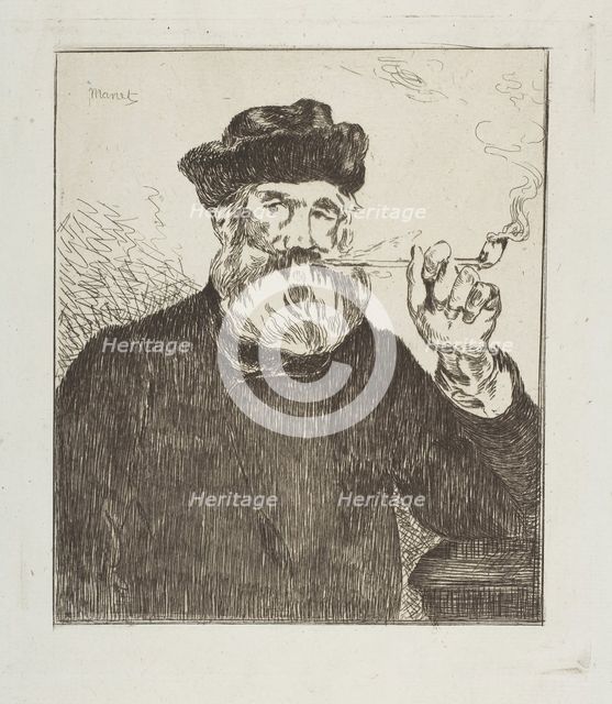 The Smoker (Le Fumeur), 1866-67. Creator: Edouard Manet.