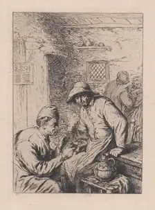 The Smokers, after Ostade, 19th century. Creator: After Adriaen van Ostade