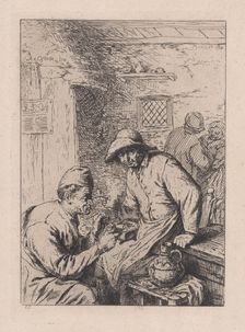 The Smokers, after Ostade, 19th century. Creator: After Adriaen van Ostade