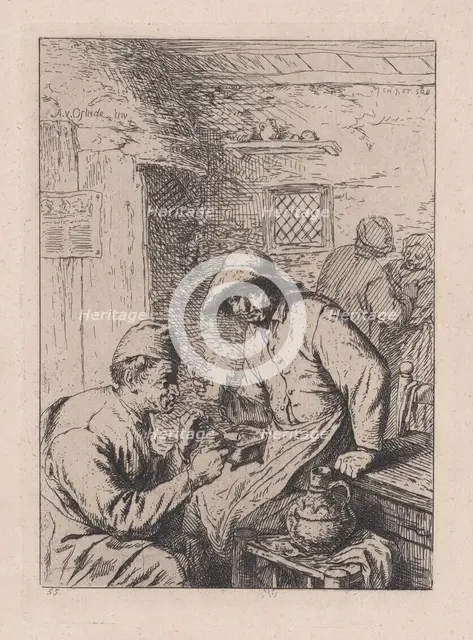 The Smokers, after Ostade, 19th century. Creator: After Adriaen van Ostade.