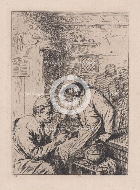 The Smokers, after Ostade, 19th century. Creator: After Adriaen van Ostade.