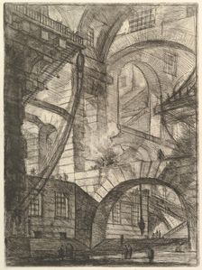 The Smoking Fire, from Carceri d'invenzione (Imaginary Prisons), ca. 1749-50. Creator: Giovanni Battista Piranesi