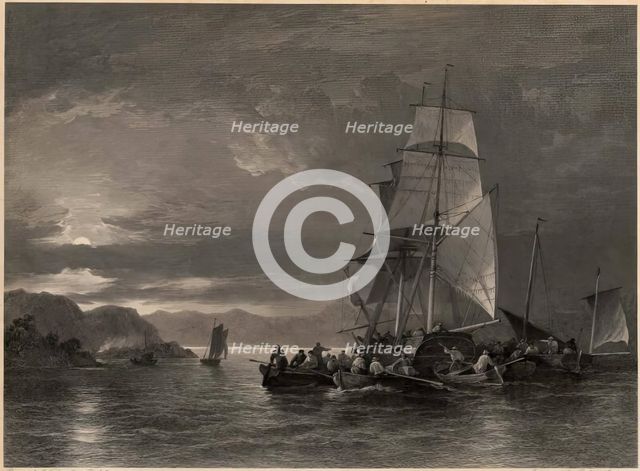 The Smugglers' Brig Jumping Jenny After E.T. Crawford. Creator: Robert Anderson.