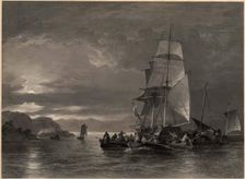 The Smugglers Brig Jumping Jenny After E.T. Crawford. Creator: Robert Anderson