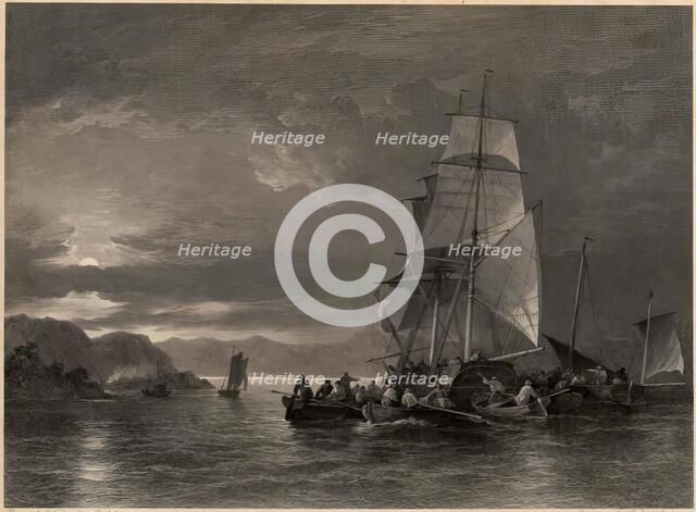 The Smugglers' Brig Jumping Jenny After E.T. Crawford. Creator: Robert Anderson.