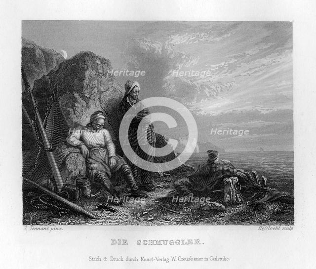 'The Smugglers', c1833. Creator: W Hessloehl.