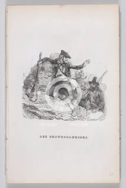 The Smugglers, from The Complete Works of Béranger, 1836. Creators: Auguste Raffet, Louis-Henri Brevière.
