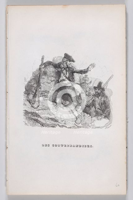 The Smugglers, from The Complete Works of Béranger, 1836. Creators: Auguste Raffet, Louis-Henri Brevière.