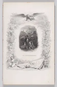 The Smugglers, from The Songs of Béranger, 1829. Creators: Melchior Péronard, Augustin Burdet