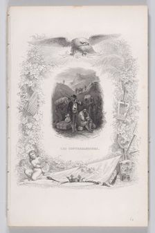 The Smugglers, from The Songs of Béranger, 1829. Creators: Melchior Péronard, Augustin Burdet