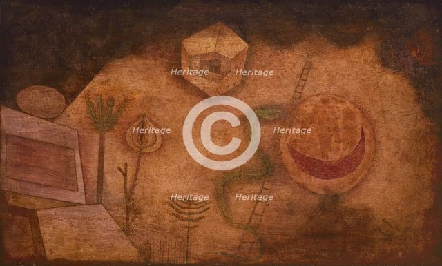 The snake on the ladder, 1929. Creator: Klee, Paul (1879-1940).