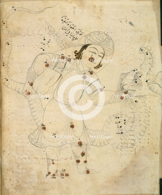 The snake charmer, 10th century. Creator: Unknown.