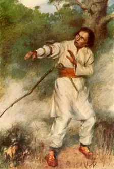 The snake entwined itself swiftly round his arm 1917. Creator: Unknown
