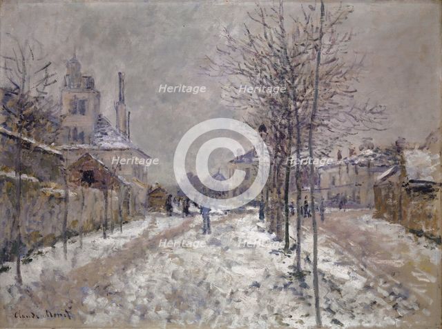 The Snow-Covered Boulevard de Pontoise in Argenteuil, 1875. Creator: Claude Monet.