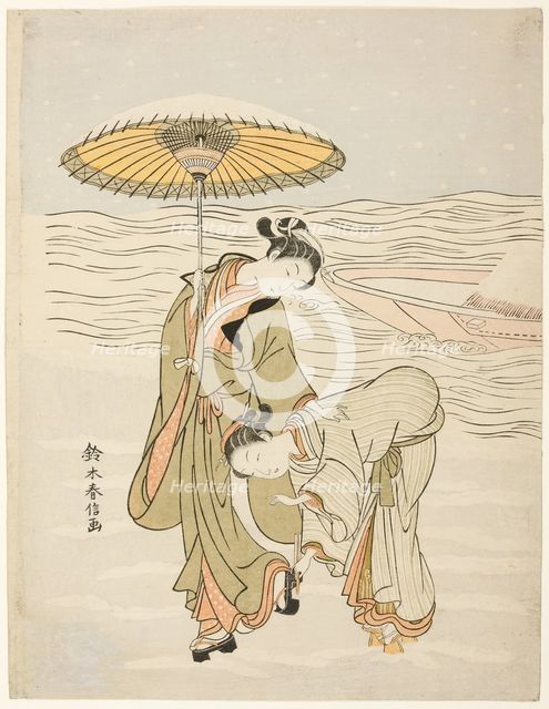 The Snow-Clogged Geta, c. 1767/68. Creator: Suzuki Harunobu.