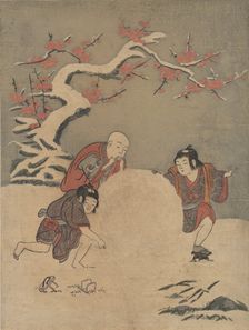 The Snow Ball, 1770., 1770. Creator: Suzuki Harunobu