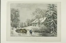 The Snow Storm, c.1864. Creators: Unknown, Nathaniel Currier, James Merritt Ives, Currier and Ives