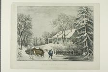 The Snow Storm, c.1864. Creators: Unknown, Nathaniel Currier, James Merritt Ives, Currier and Ives