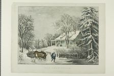 The Snow Storm, c.1864. Creators: Unknown, Nathaniel Currier, James Merritt Ives, Currier and Ives