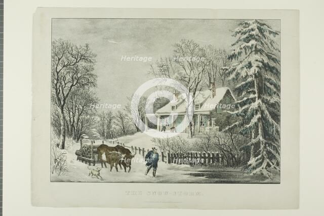 The Snow Storm, c.1864. Creators: Unknown, Nathaniel Currier, James Merritt Ives, Currier and Ives.