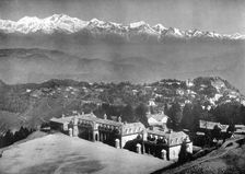 The Snow Range and Darjeeling from above St Paul's School, West Bengal, India, c1910