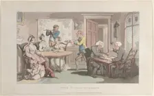 The Social Evening, from "The Vicar of Wakefield", May 1, 1817., May 1, 1817. Creator: Thomas Rowlandson