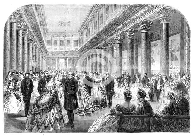 The Social Science Congress at New York: conversazione in the Assembly Rooms, Blake-street, 1864. Creator: Unknown.
