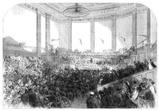 The Social Science Congress at New York: Lord Brougham...delivering his address…, 1864. Creator: Mason Jackson