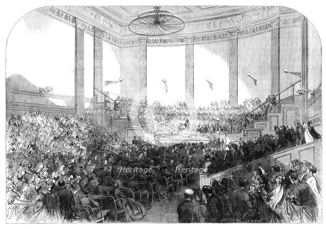 The Social Science Congress at New York: Lord Brougham...delivering his address…, 1864. Creator: Mason Jackson.
